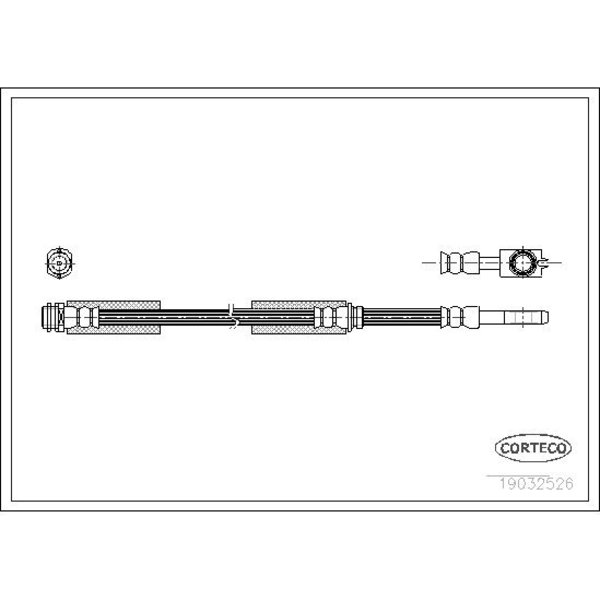 Corteco Brake Hose, 19032526 19032526